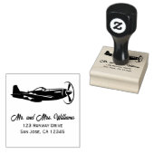 P-51マルチング飛行機クールパイロットおもしろい航空 ラバースタンプ (押印)