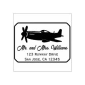 P-51マルチング飛行機クールパイロットおもしろい航空 ラバースタンプ (インプリント)