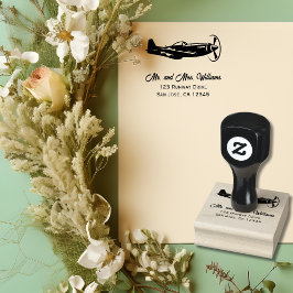 P-51マルチング飛行機クールパイロットおもしろい航空 ラバースタンプ