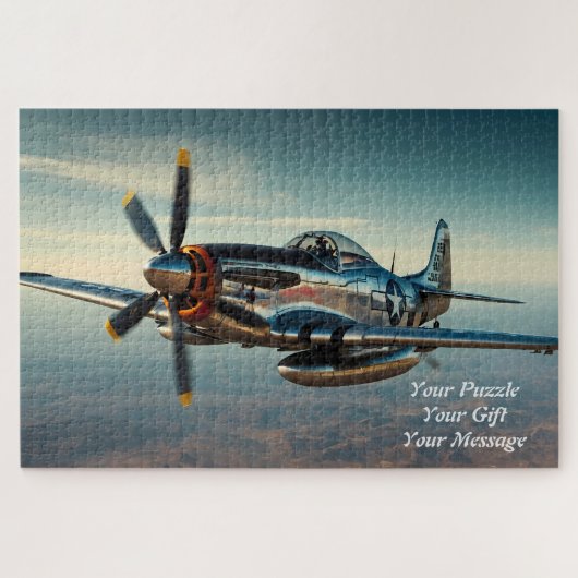 P-51ムスタンアーティストの印象の伝説の空 ジグソーパズル (横)