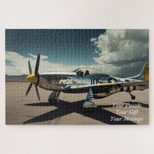 P-51ムスタンアーティストの印象の伝説の空 ジグソーパズル (横)