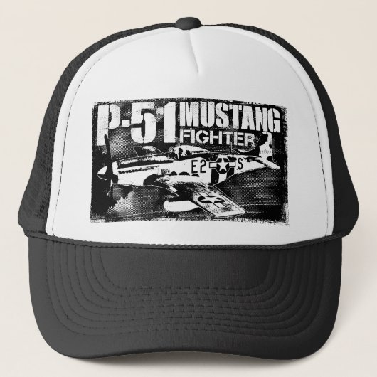 P-51ムスタングのトラック運転手の帽子 キャップ (正面)