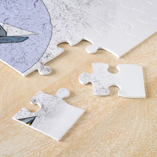 P-51ムスタングの飛んでいるな護衛 ジグソーパズル (側面)