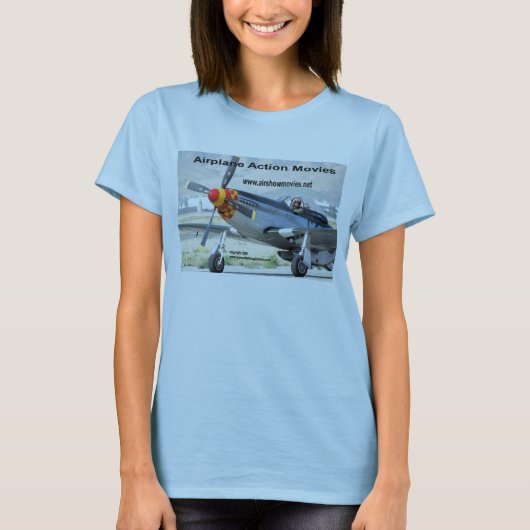 P-51ムスタングのLadieのベビードールのTシャツ Tシャツ (正面)
