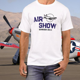 P-51ヴィンテージ飛行機軍隊退役軍人第2次世界大戦展示会 Tシャツ