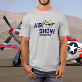 P-51ヴィンテージ飛行機軍隊退役軍人第2次世界大戦展示会 Tシャツ