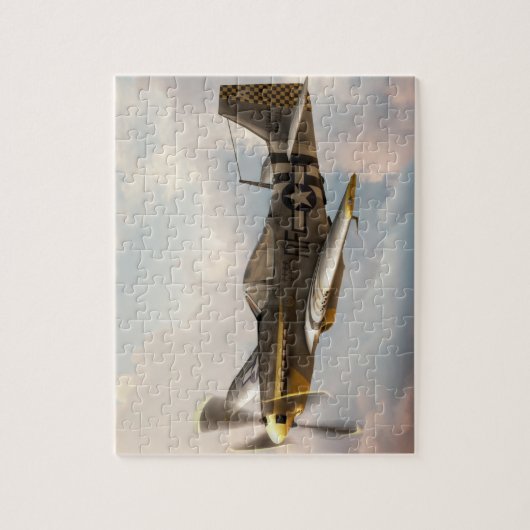 P-51第二次世界大戦戦闘機飛行機 ジグソーパズル (縦)