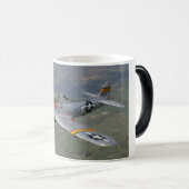 p-51飛行機 モーフィングマグカップ (正面右)