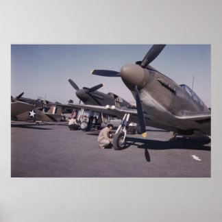 P-51 マスタング イングルウッド 1942 | ヴィンテージ写真ポスター ポスター