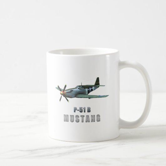 P-51 Bのムスタング コーヒーマグカップ (右)