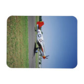 P-51 Cタスケージレッドテール飛行機でのCAF航空 マグネット (横)