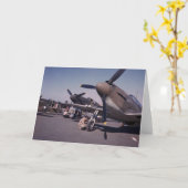 P-51 Mustang 1942年 カード (黄色い花)