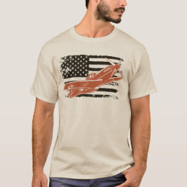 P-51 Mustang American Fighter Plane Tシャツ