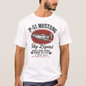 P-51 Mustang – Sky Legend Tシャツ (正面)
