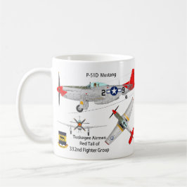 P-51 Tuskegeeのムスタングのマグ コーヒーマグカップ