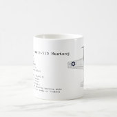 P-51Dのムスタングのマグ コーヒーマグカップ (中央)