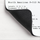 P-51Dのムスタングのmousepad マウスパッド (コーナー)