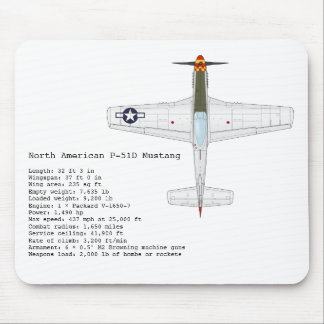 P-51Dのムスタングのmousepad マウスパッド