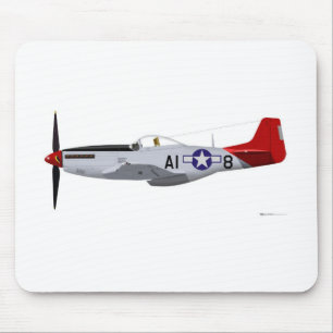 P-51DのムスタングのTuskegeeの北アメリカパイロット マウスパッド