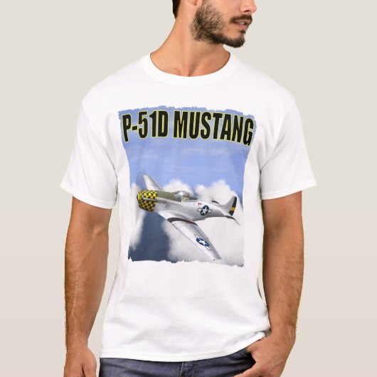 P-51Dのムスタング Tシャツ (正面)