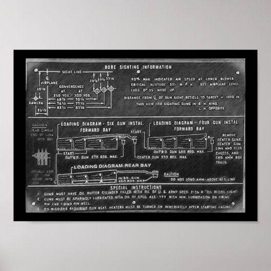 P-51Dマスタングガンの搭載 ポスター (正面)