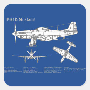 P-51Dマスタング – 飛行機の設計図ABD スクエアシール
