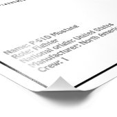 P-51Dマスタング – 飛行機の設計図BD フォトプリント            (角)