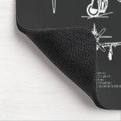 P-51Dマスタング – 飛行機の設計図PD マウスパッド (コーナー)