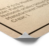 P-51Dマスタング – 飛行機の設計図SD ポスター (角)