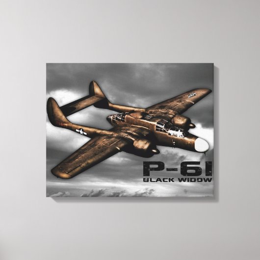 P-61ブラックウィドウ キャンバスプリント (正面)