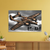P-61ブラックウィドウ キャンバスプリント (インサイチュ (リビング))