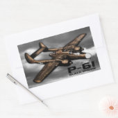 P-61ブラックウィドウ 長方形シール (封筒)