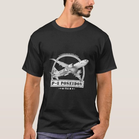 P-8ポセイドン航空機 Tシャツ (正面)