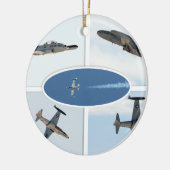 P-80射撃、 発砲スター5飛行機セット セラミックオーナメント (左)