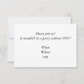 P-80射撃、 発砲スター5飛行機セット 招待状 (裏面)