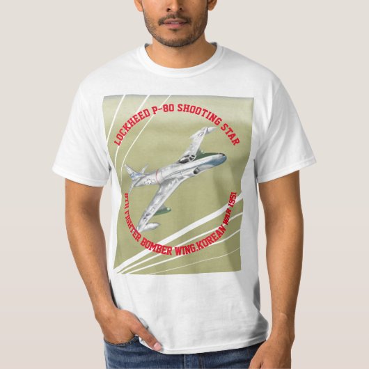 P 80射撃、 発砲スターTシャツ Tシャツ (正面)