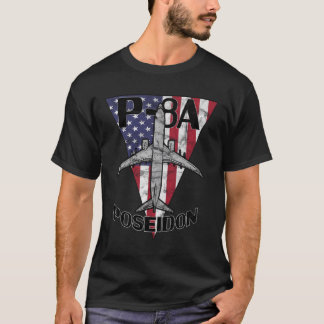 P-8 ポセイドン軍用機 愛国ヴィンテージ Tシャツ