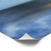 P 917 Blue and Orange Blueprint ポスター (コーナー)