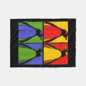 P Art Antarctic Animal Lover Zoo Keeper Gift Cute  フリースブランケット (正面(横))