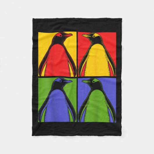 P Art Antarctic Animal Lover Zoo Keeper Gift Cute  フリースブランケット (正面)