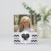 P&Bのチェブロンパターン13歳の誕生日パーティー招待状 招待状 (スタンド正面)