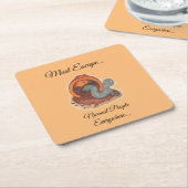 P.C.ポッティングされた生き物を脱出しなければならない スクエアペーパーコースター (アングル)