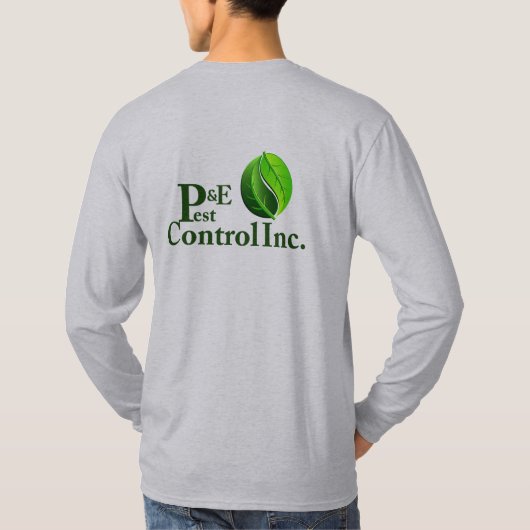 P&Eペストグレーロングスリーブシャツクラシック Tシャツ (裏面)