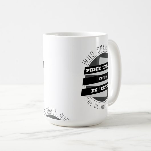 P/E比率対EV/EBITDAの比率 コーヒーマグカップ (正面右)
