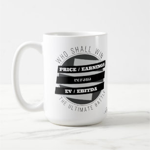 P/E比率対EV/EBITDAの比率 コーヒーマグカップ