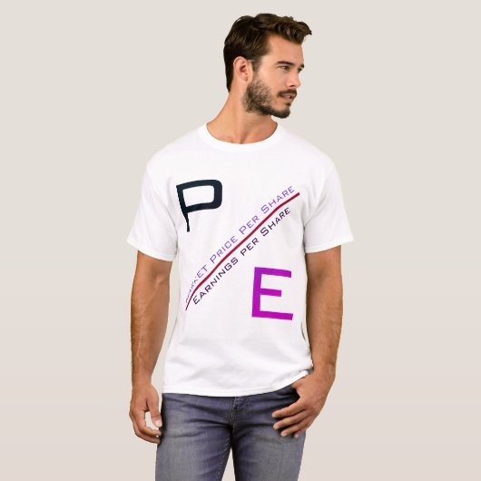 「P/E比」 Tシャツ (正面フル)