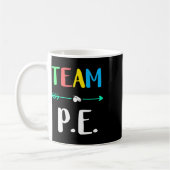 P.e.スクール先生Pe先生強い物理茶 コーヒーマグカップ (左)
