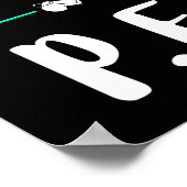 P.e.スクール先生Pe先生強い物理茶 ポスター (角)