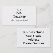 P.E. 先生 名刺 (正面/裏面)