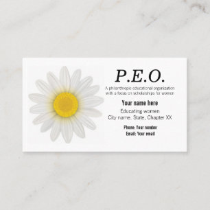 P.E.O.のメンバーのための名刺 名刺